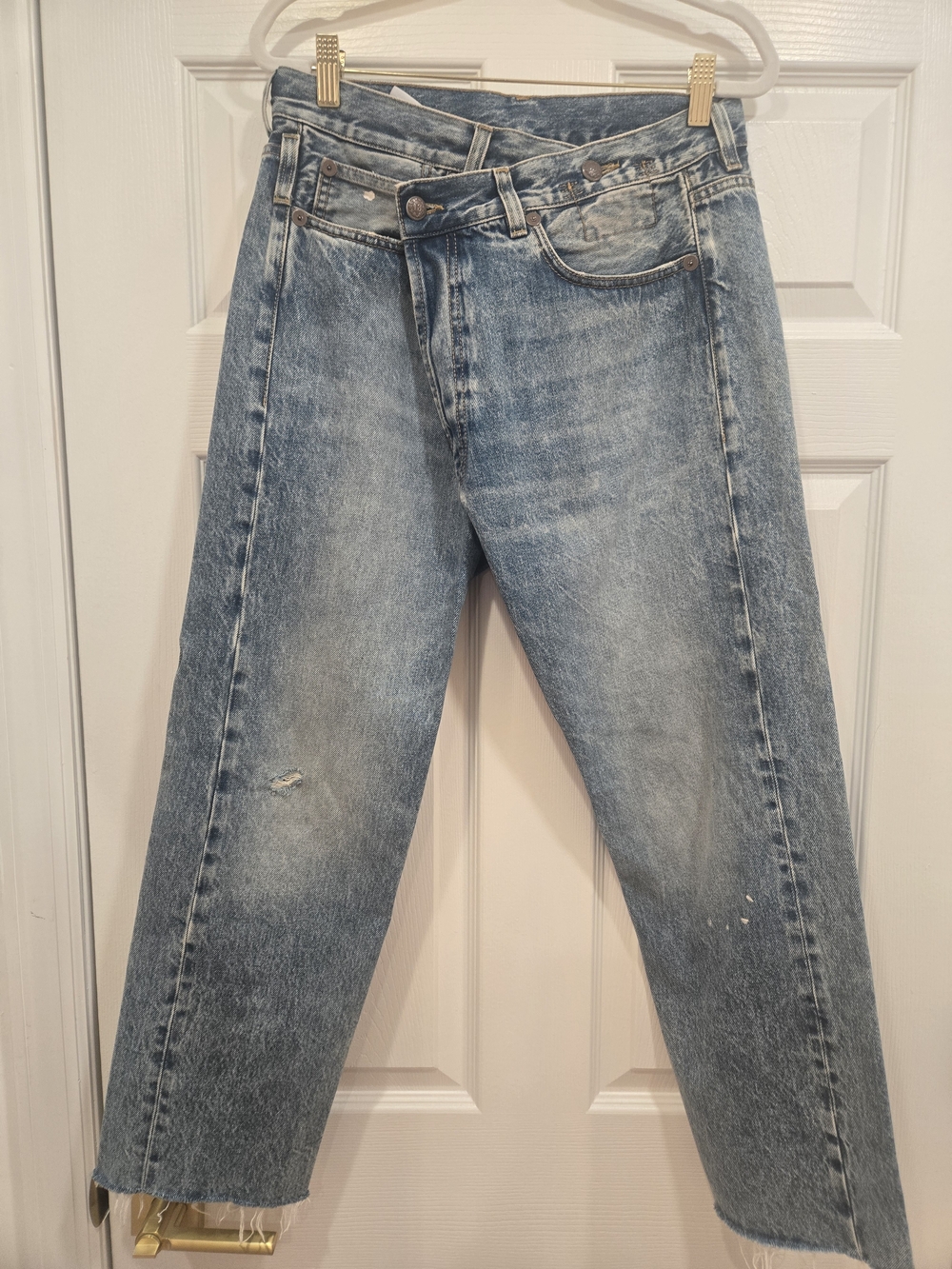 R13 Light Blue Washed Straight Women's Jeans
